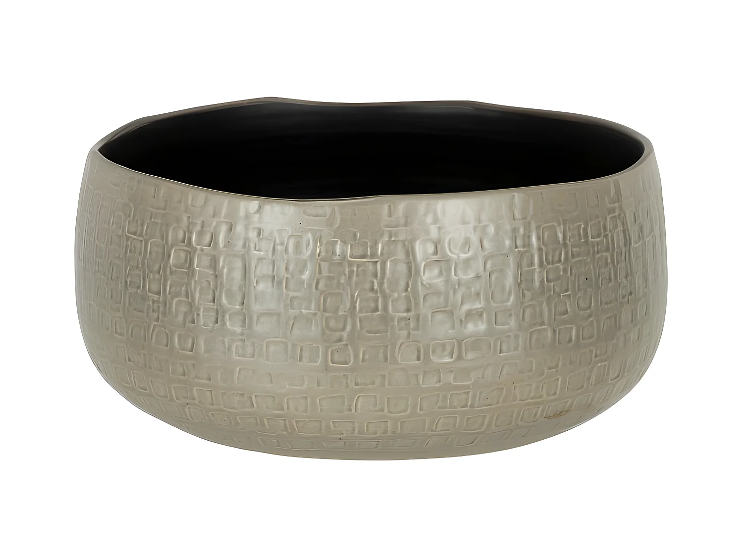 Cache-Pot en Céramique "Yuella" 33cm Gris Clair