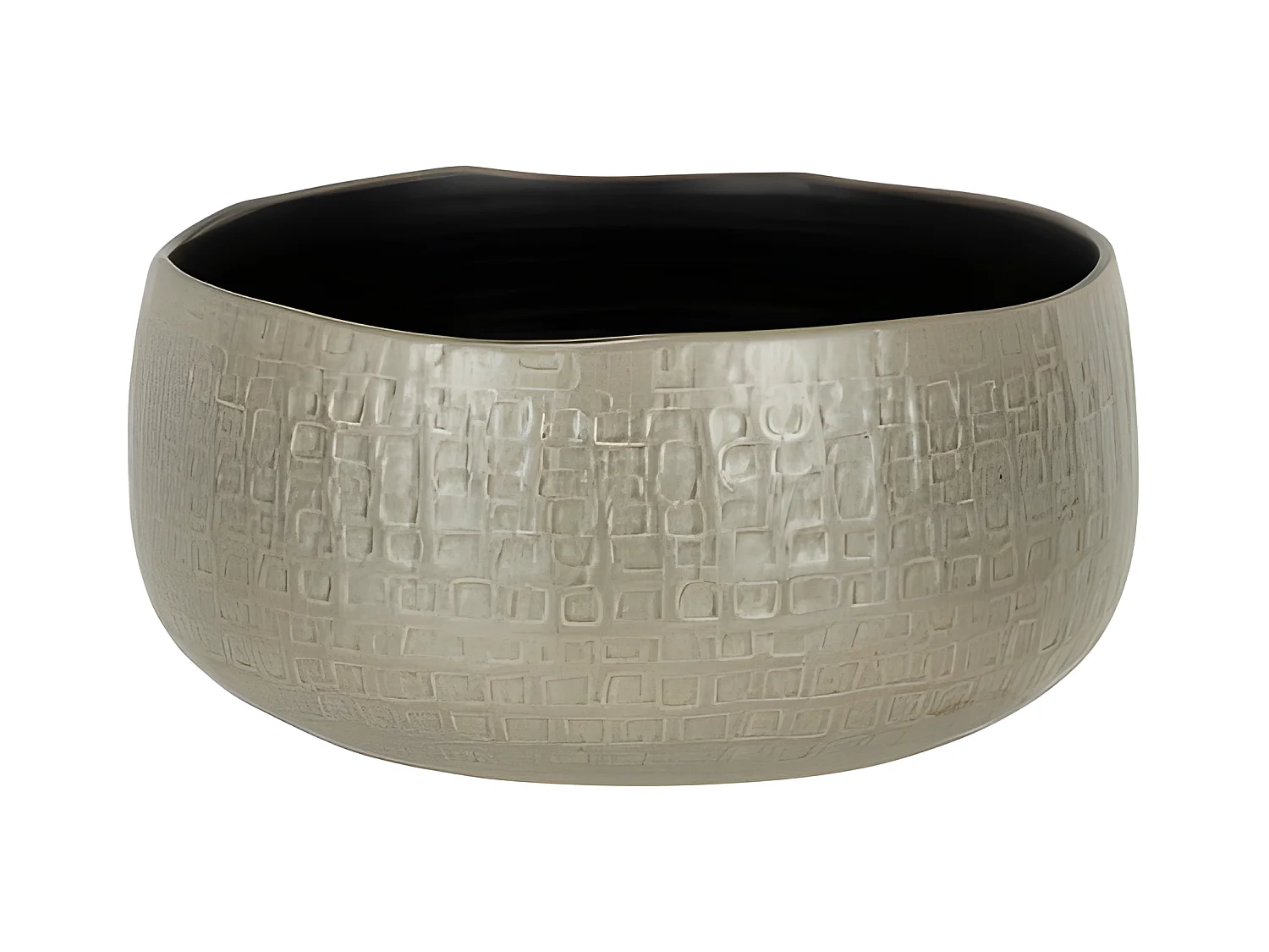 Cache-Pot en Céramique "Yuella" 33cm Gris Clair