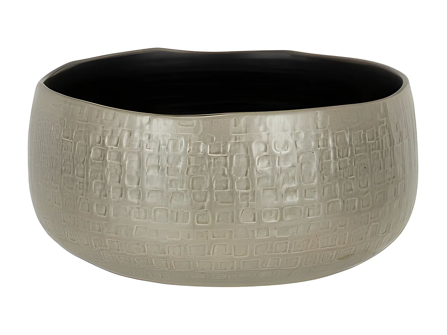 Cache-Pot en Céramique "Yuella" 33cm Gris Clair