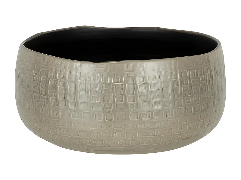 Cache-Pot en Céramique "Yuella" 33cm Gris Clair