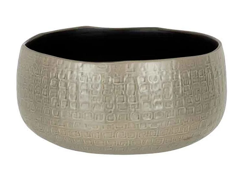 Cache-Pot en Céramique "Yuella" 33cm Gris Clair