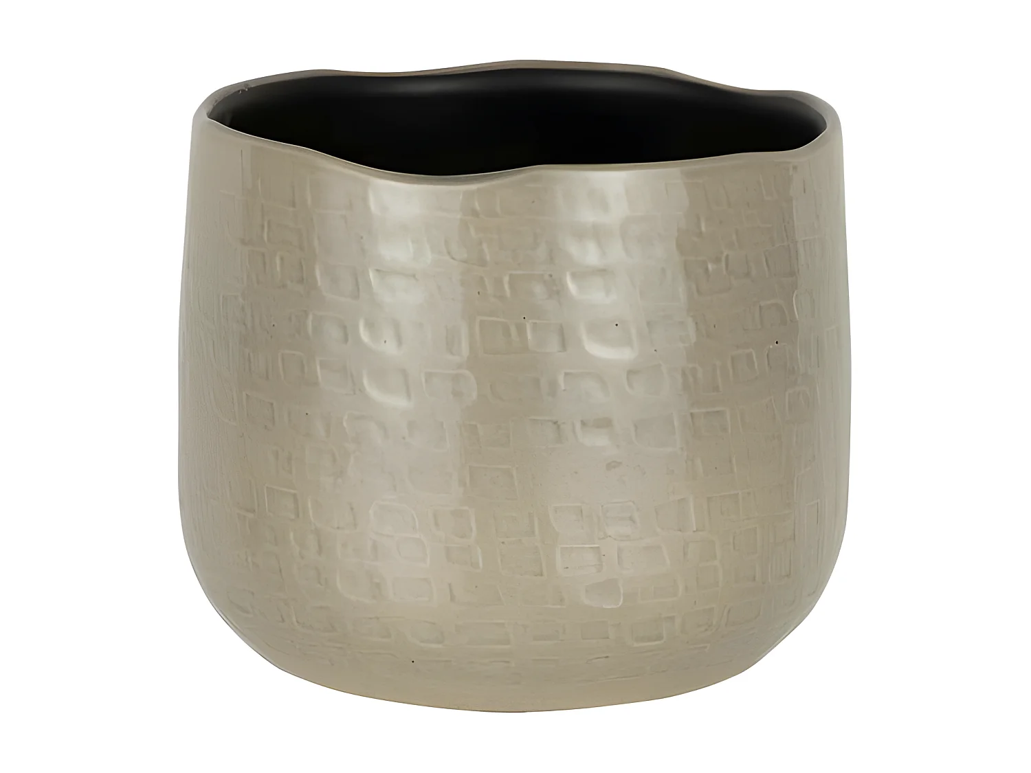 Cache-Pot en Céramique "Yuella" 18cm Gris Clair