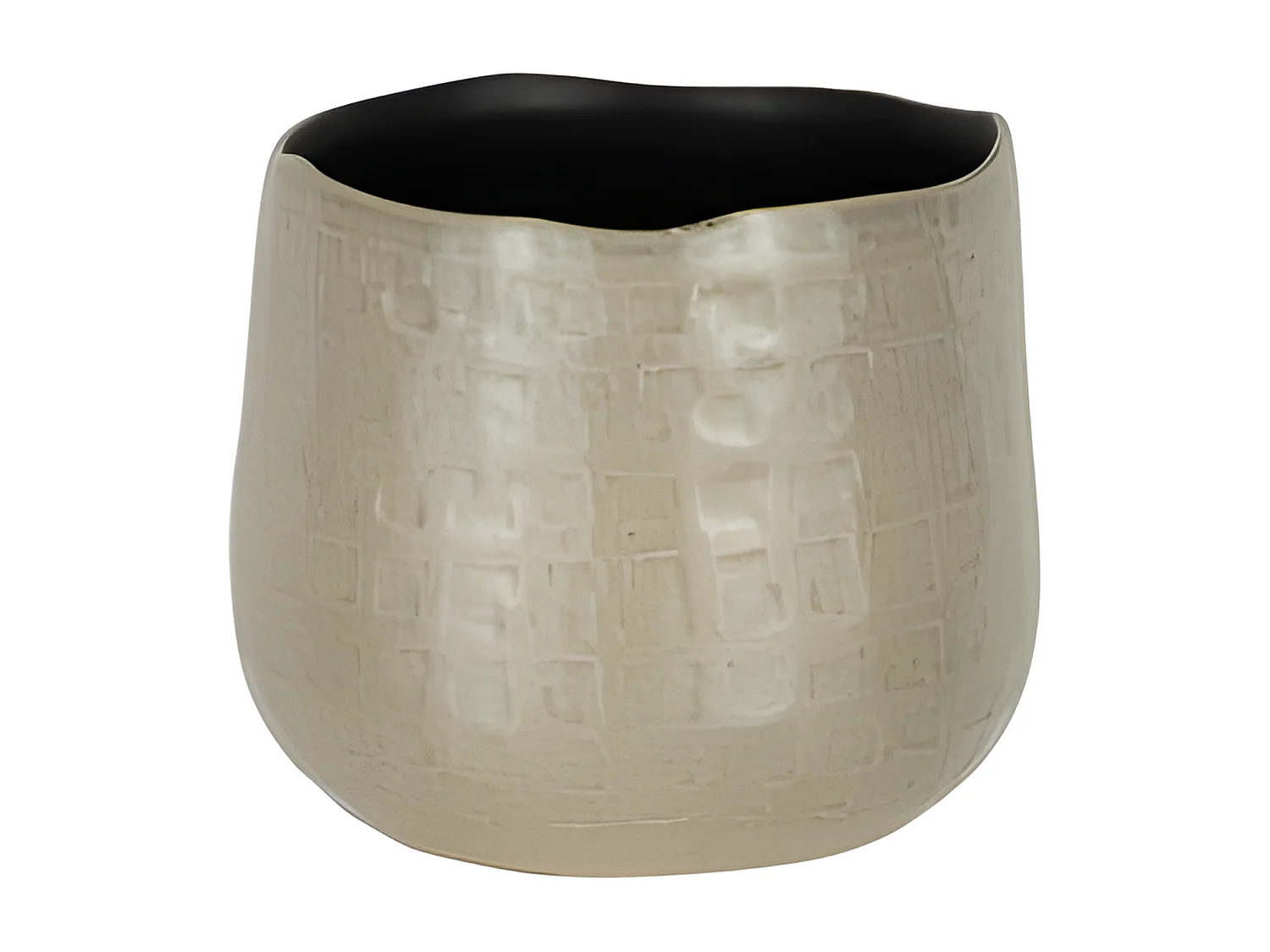 Cache-Pot en Céramique "Yuella" 18cm Gris Clair