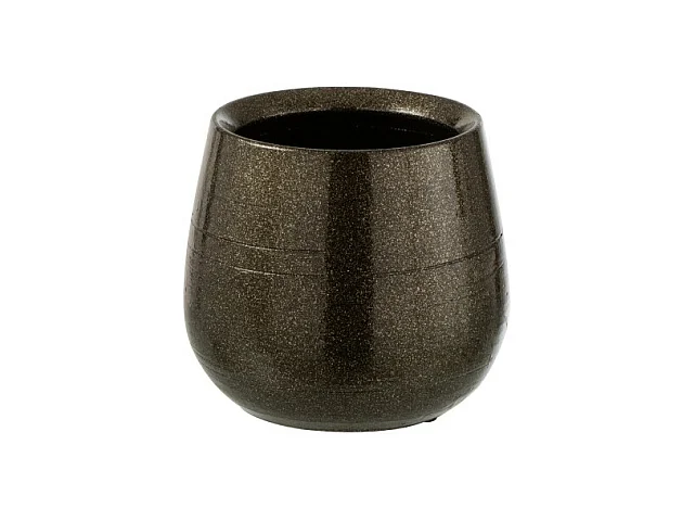 Macetero de cerámica verde de 22x22x23 cm