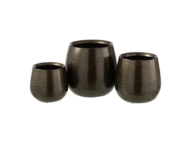 Macetero de cerámica verde de 22x22x23 cm