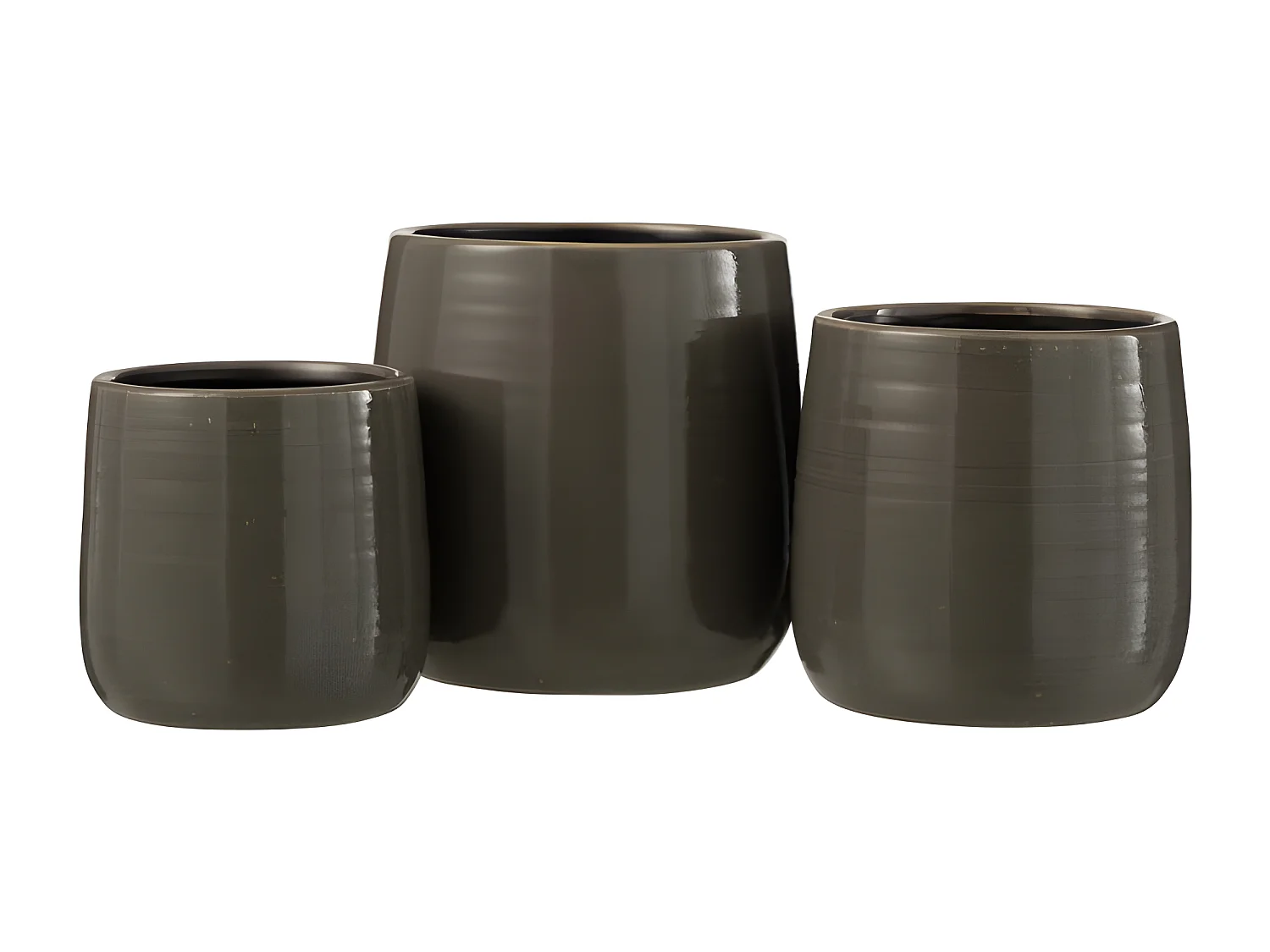 Cache-Pot en Céramique "Uni" 16cm Gris