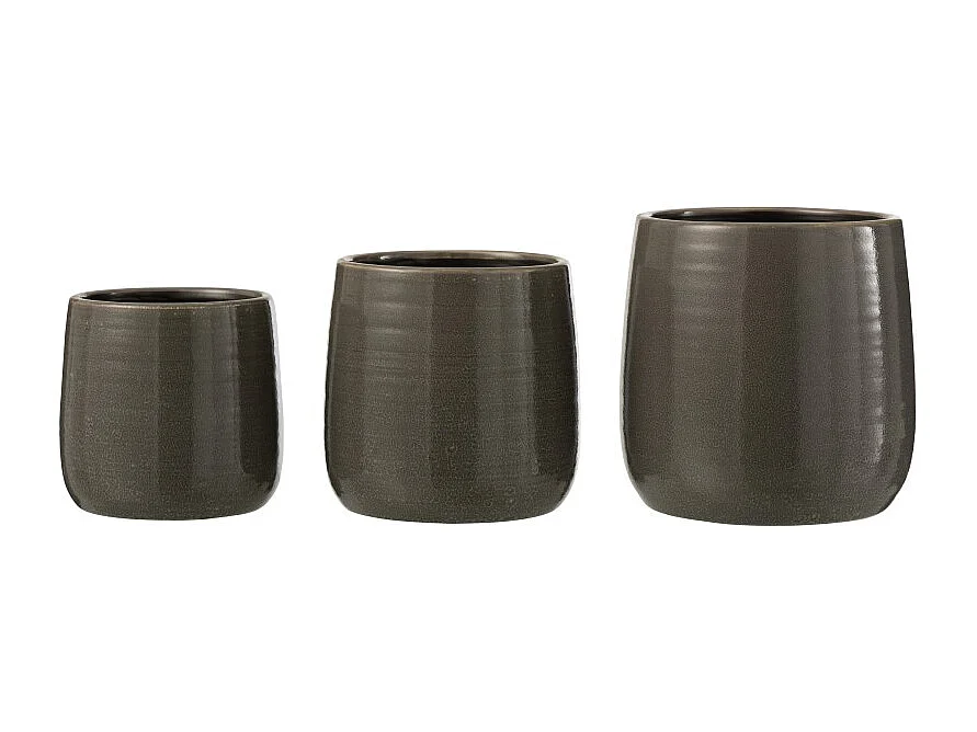 Cache-Pot en Céramique "Uni" 16cm Gris