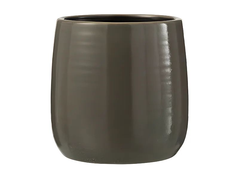Cache-Pot en Céramique "Uni" 16cm Gris