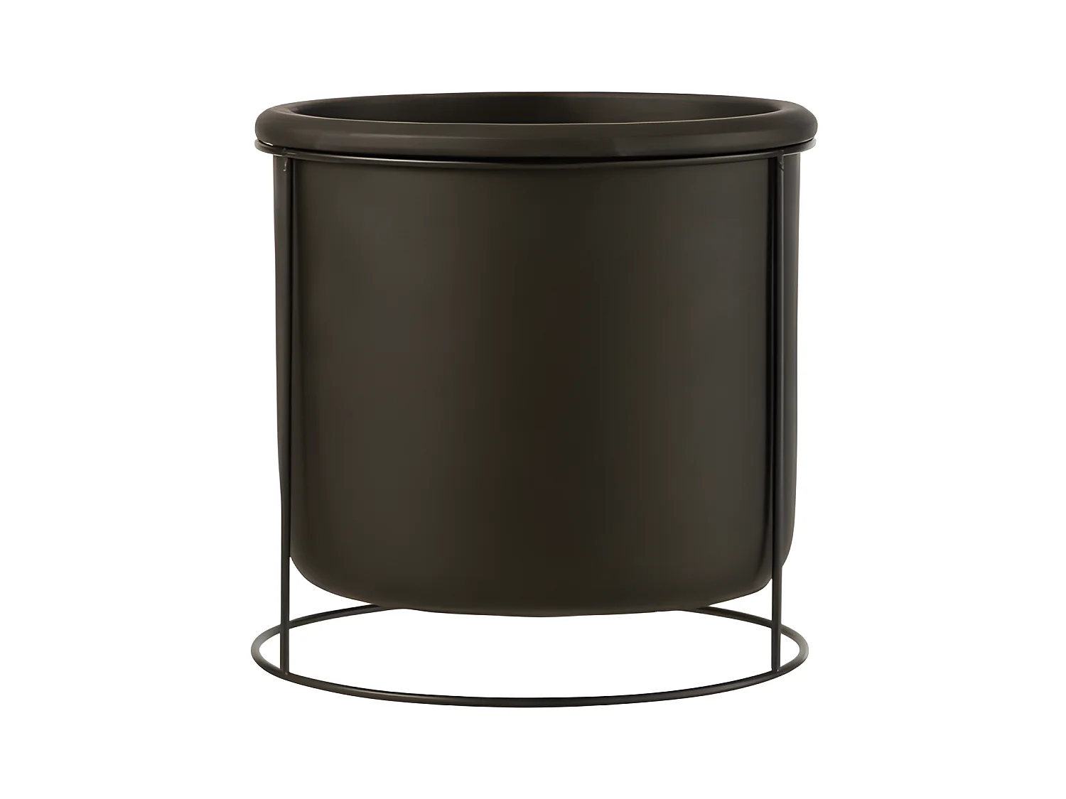 Cache-pot en céramique noir 20x20x19.5 cm