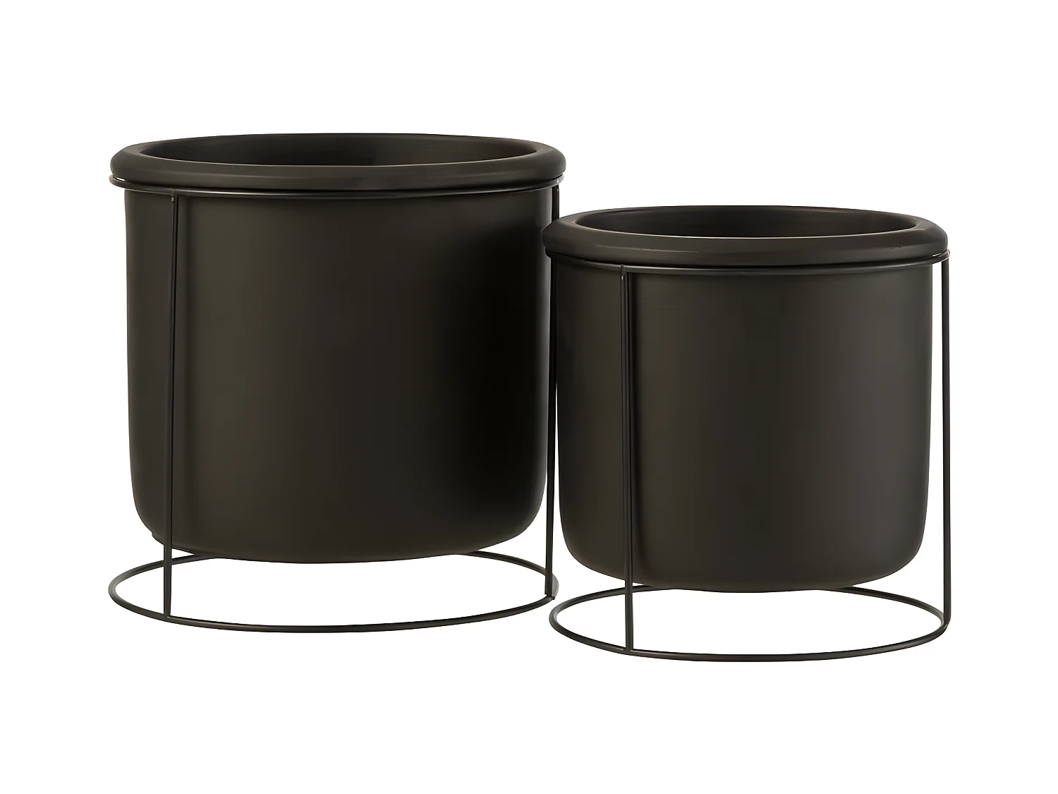 Cache-pot en céramique noir 20x20x19.5 cm