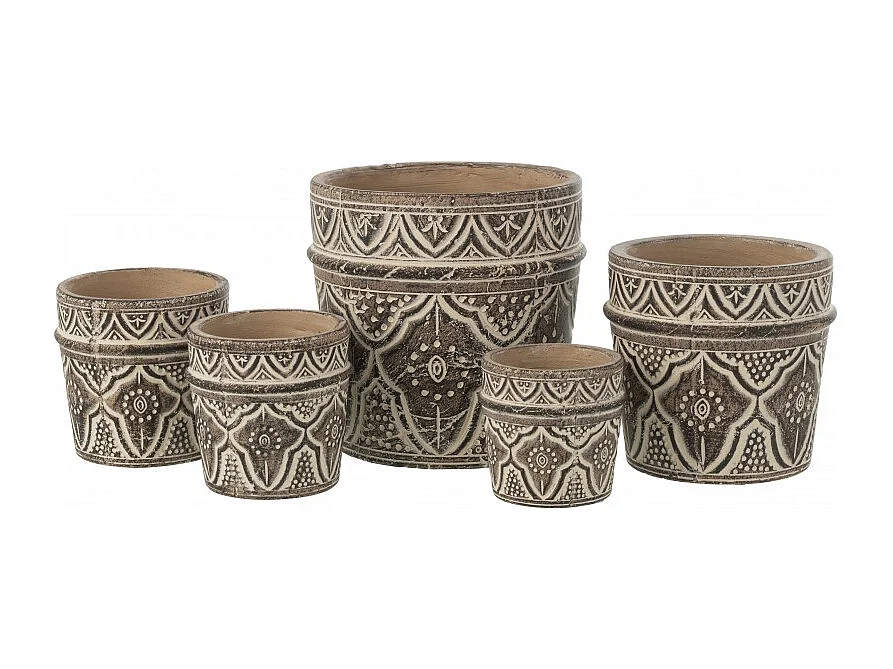 Portavasi Provence in terracotta marrone 23x23x23cm