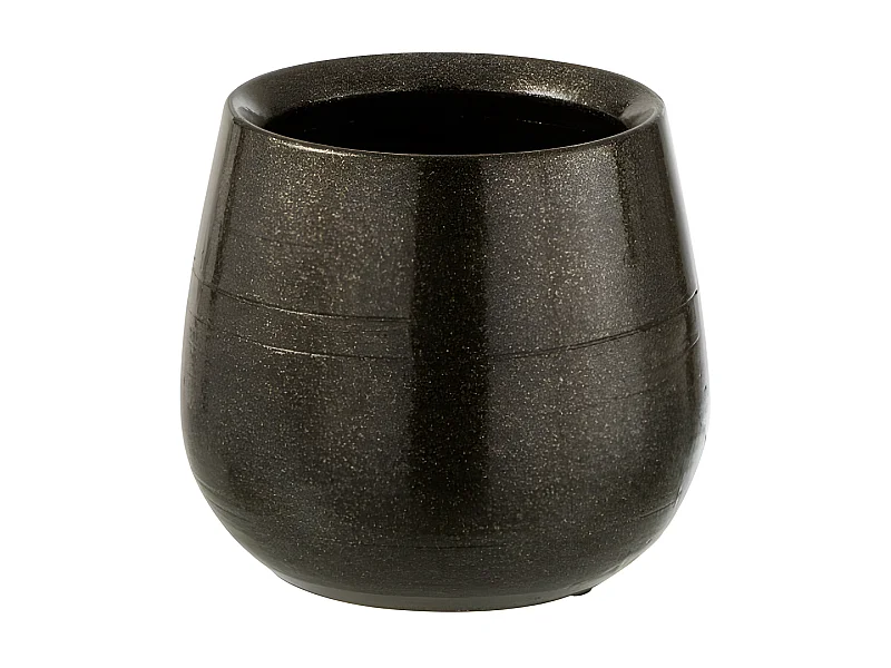 Cache-Pot en Céramique "Brillant" 20cm Vert