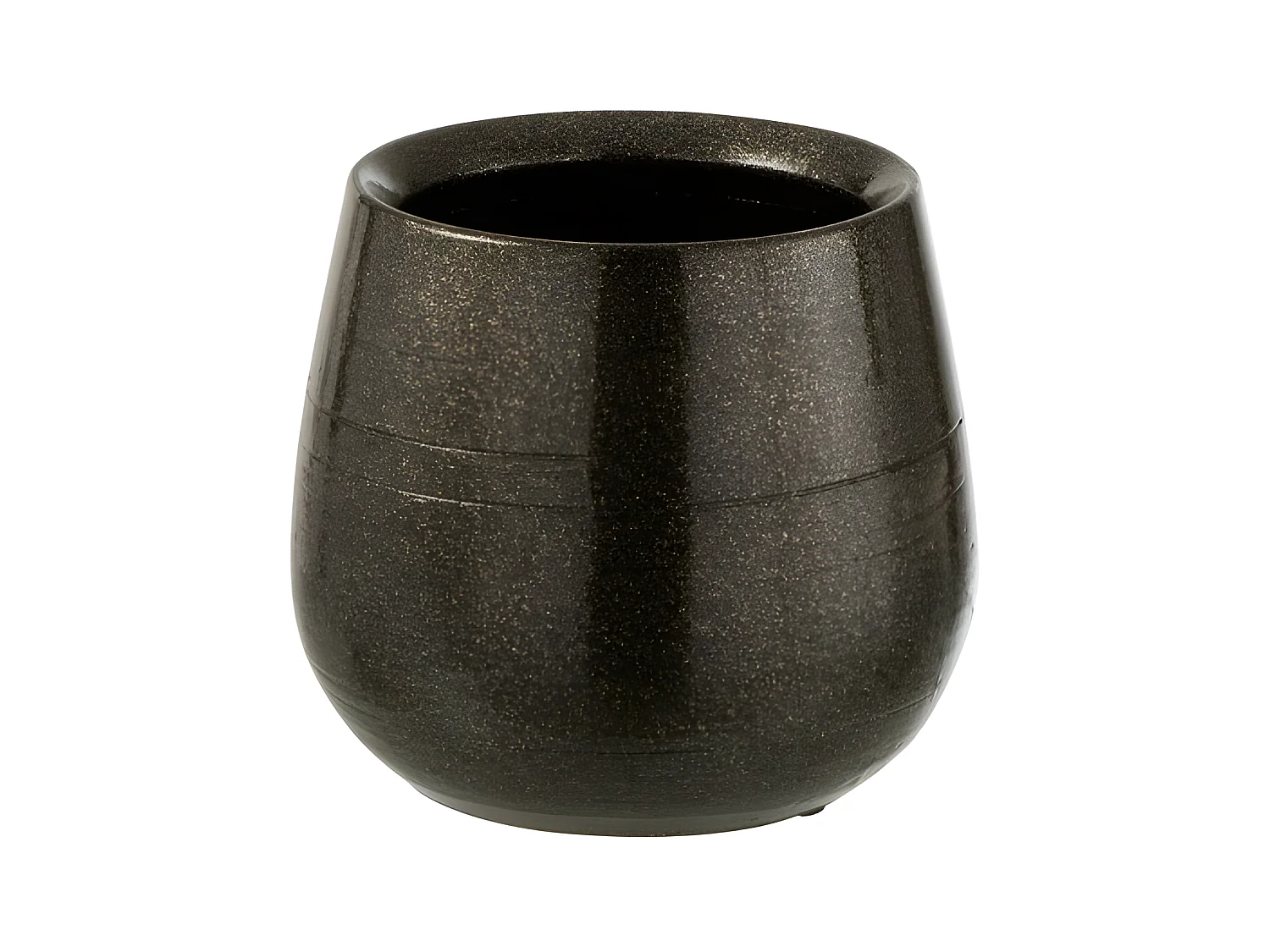 Cache-Pot en Céramique "Brillant" 20cm Vert