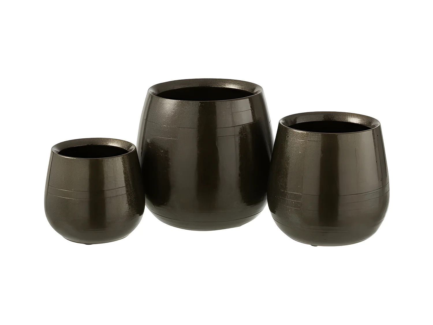 Cache-Pot en Céramique "Brillant" 20cm Vert