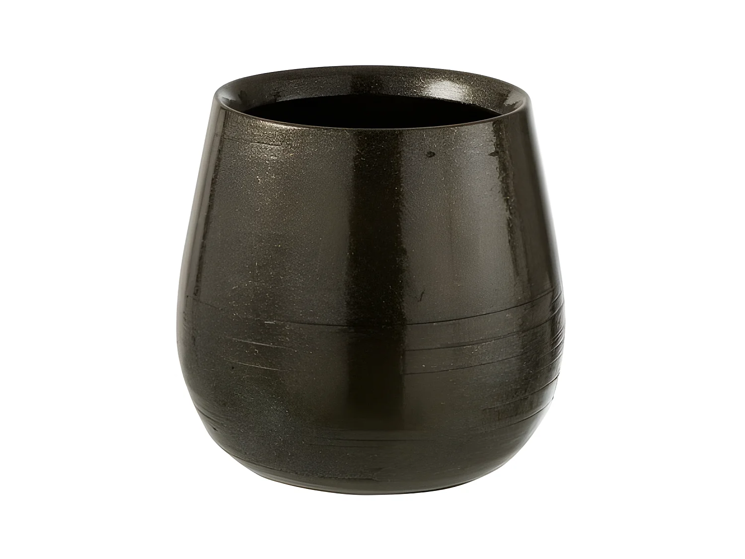 Cache-Pot en Céramique "Brillant" 20cm Vert