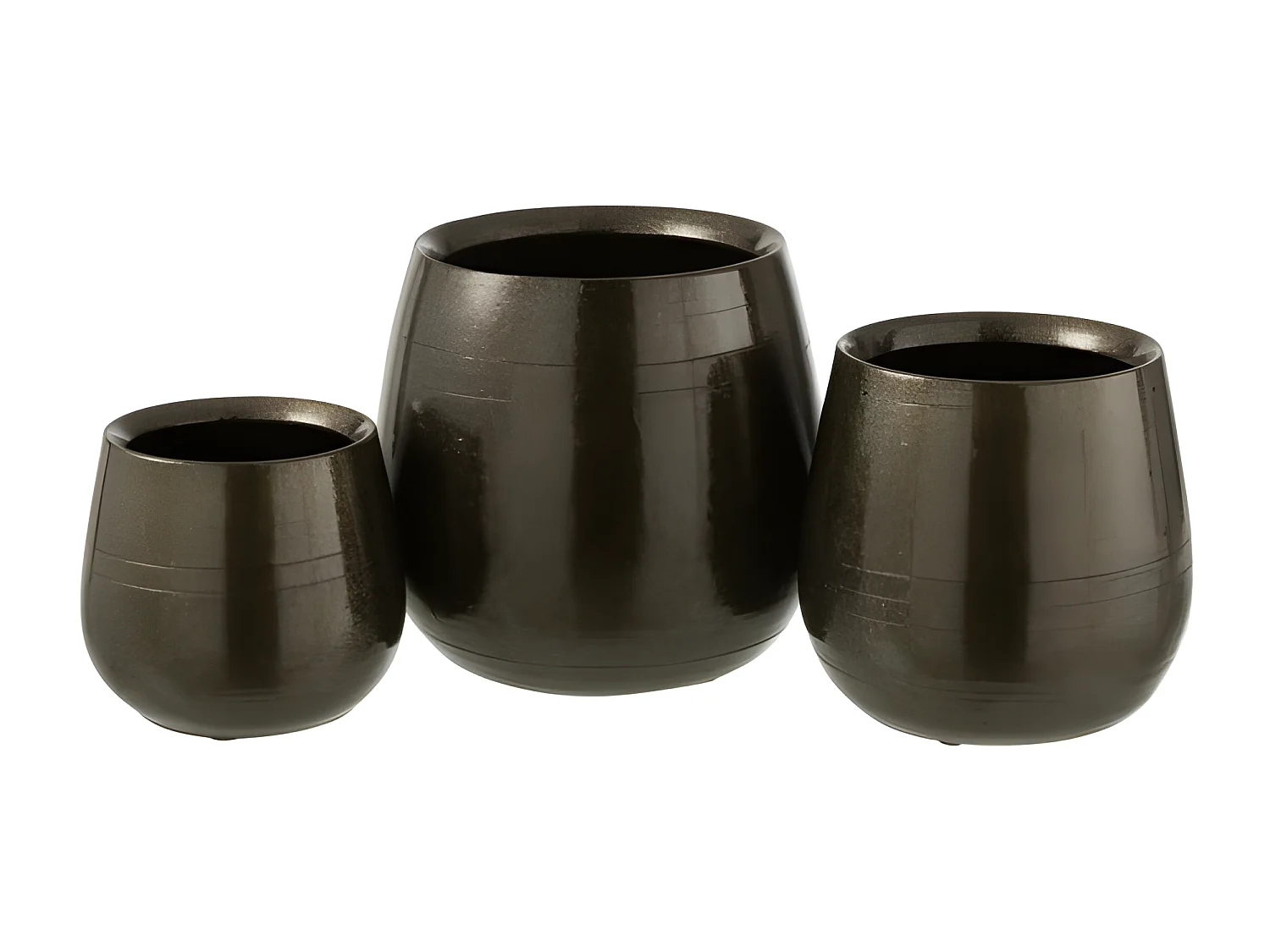 Macetero de cerámica verde de 20x20x19 cm