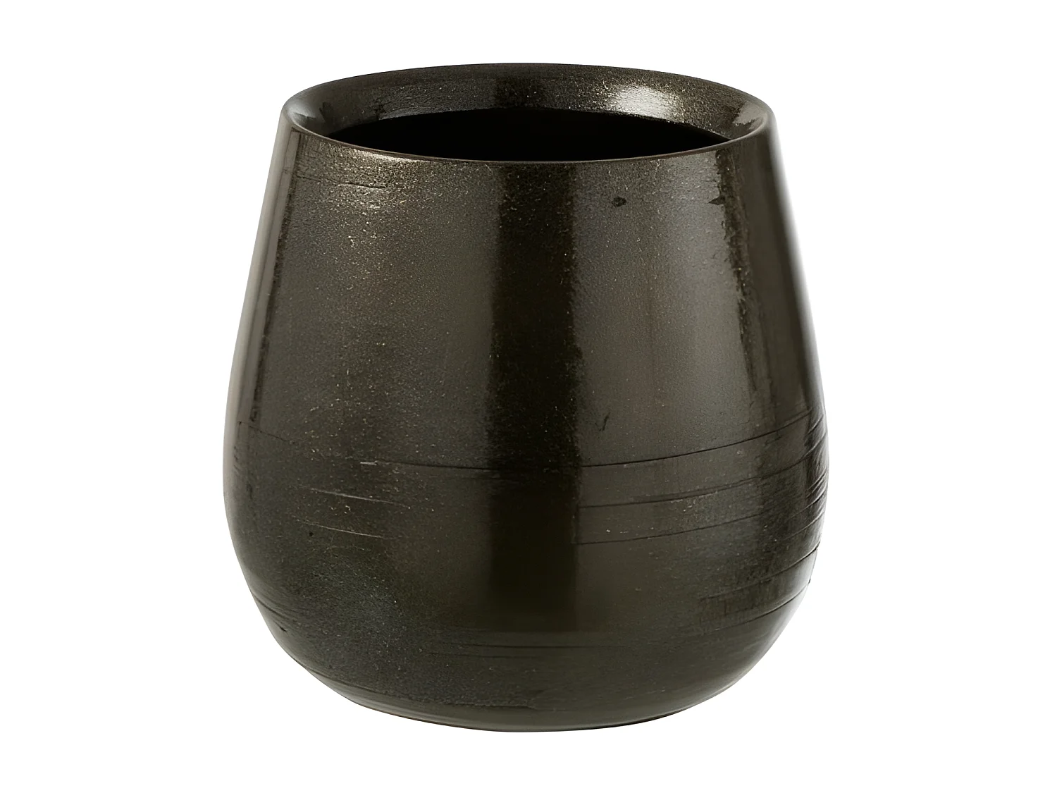 Macetero de cerámica verde de 20x20x19 cm