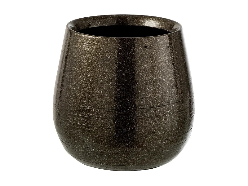 Cache-Pot en Céramique "Brillant" 20cm Vert