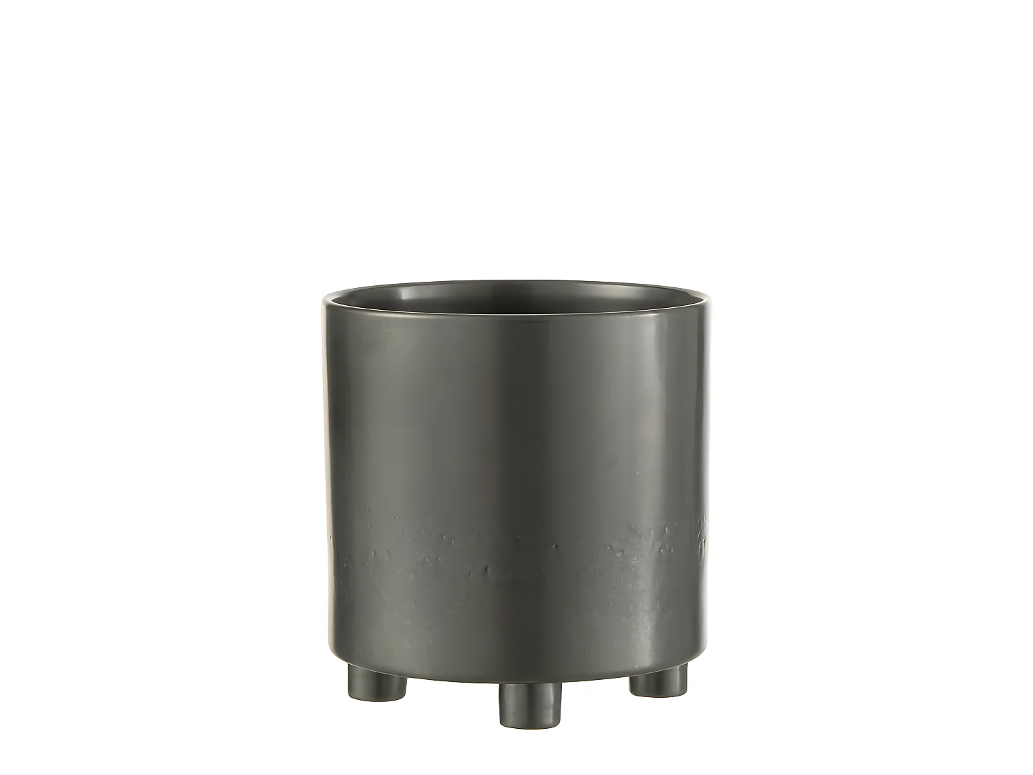 Cache-Pot en Céramique "Smoke" 27cm Gris & Noir