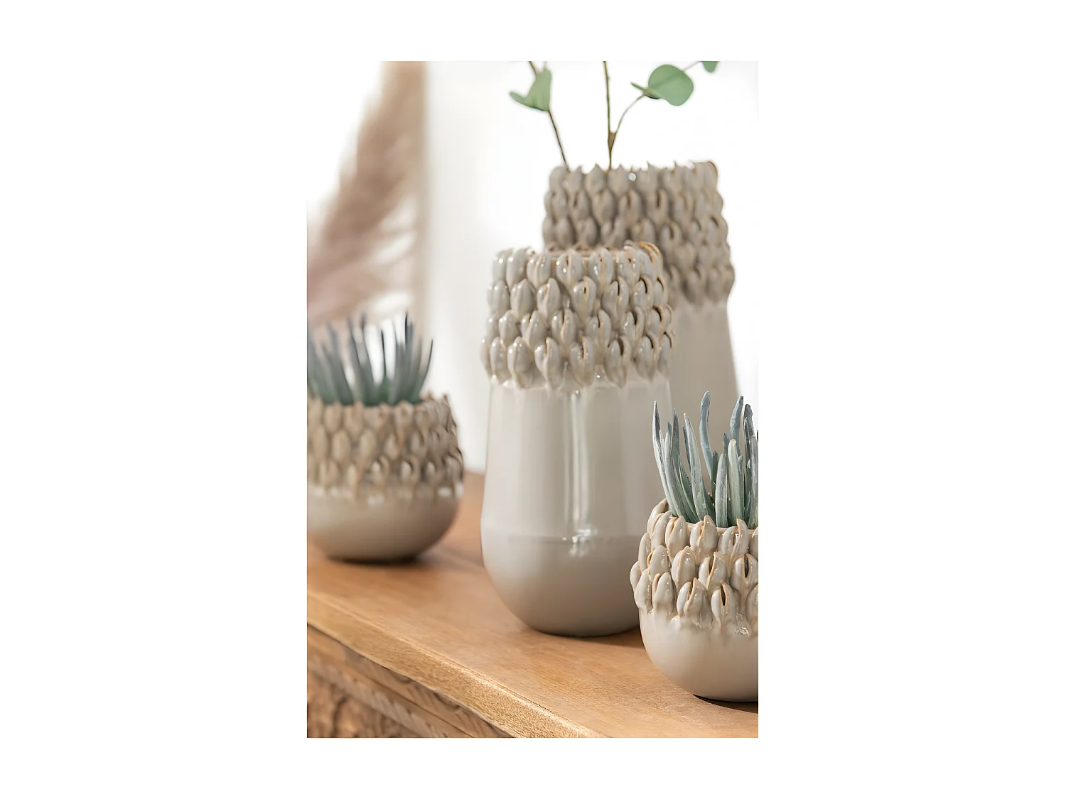 Cache-Pot "Ibiza Céramique" 11cm Gris