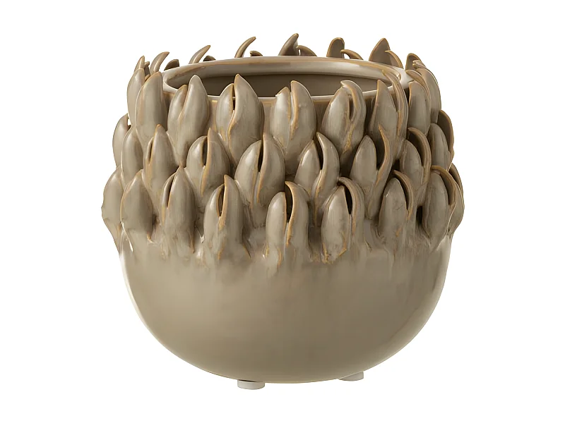 Cache-Pot "Ibiza Céramique" 11cm Gris