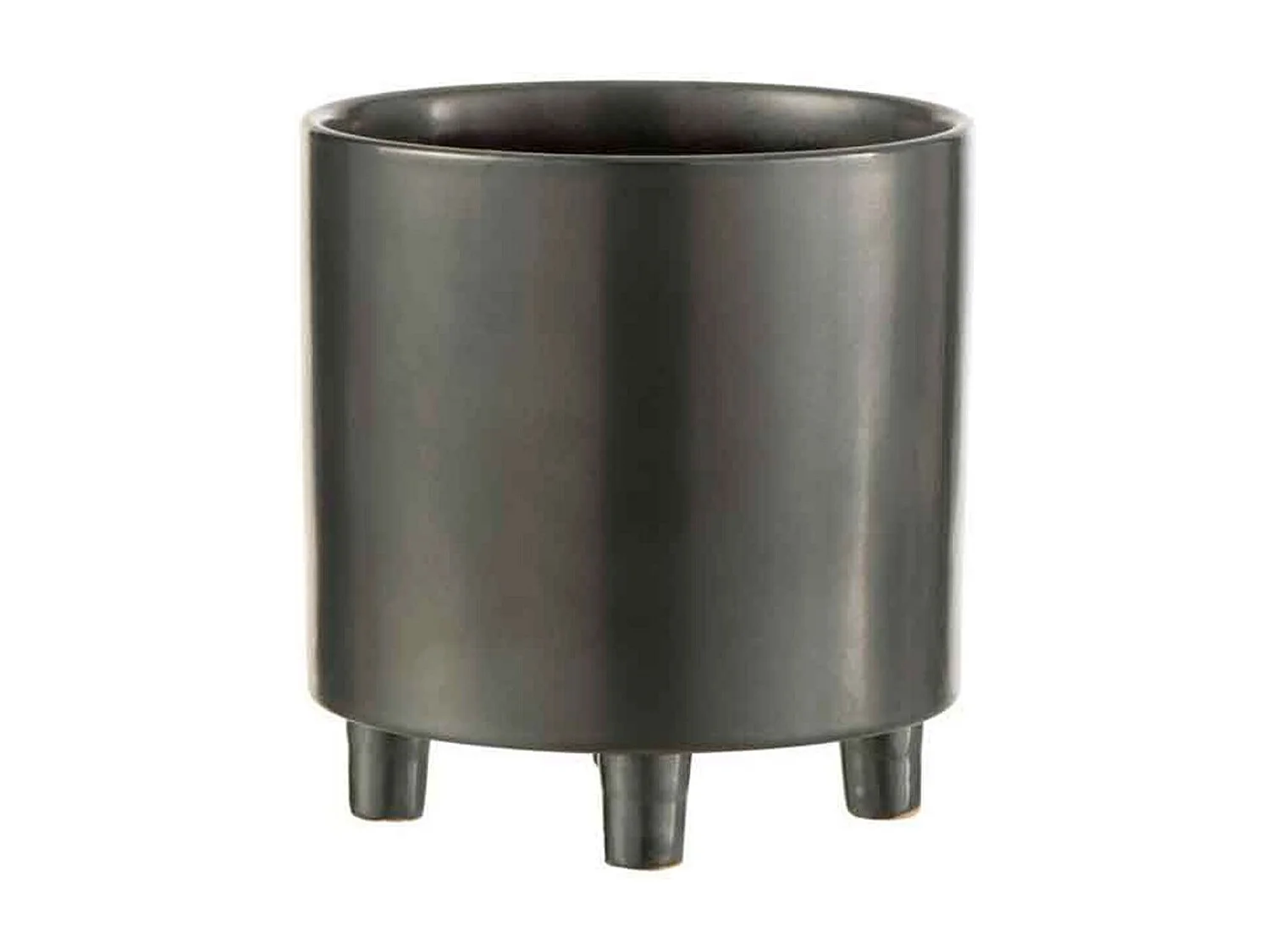 Portavasi in ceramica nera 21x21x21cm