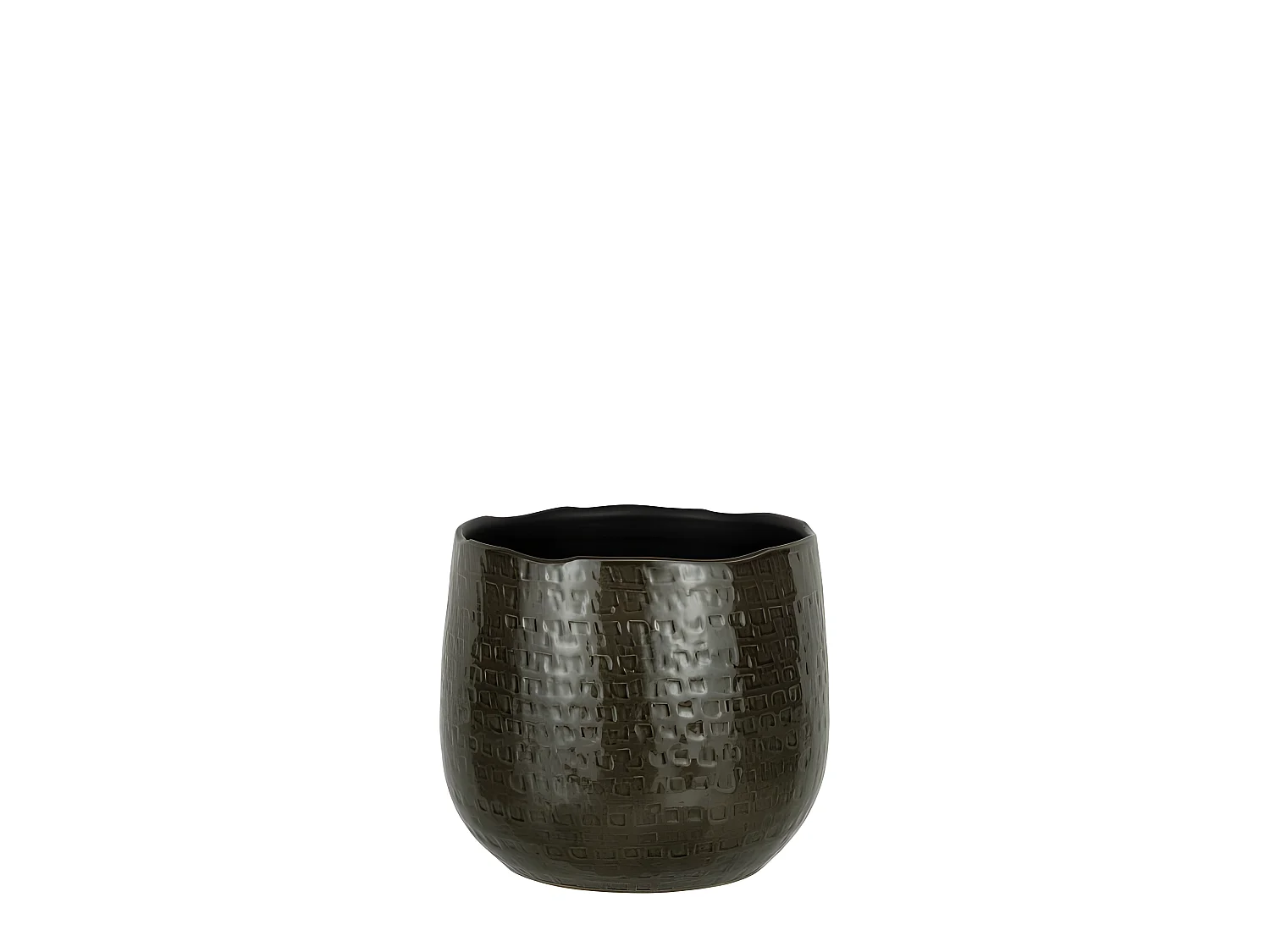 Cache-Pot en Céramique "Yuella" 24cm Gris