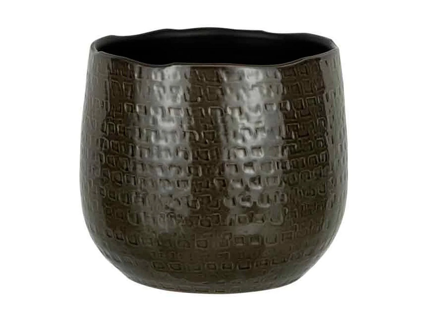 Portavasi in ceramica grigio scuro 25x25x22cm