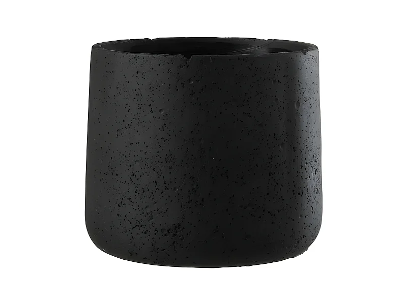 Cachepot de cerámica negro 19x19x17 cm