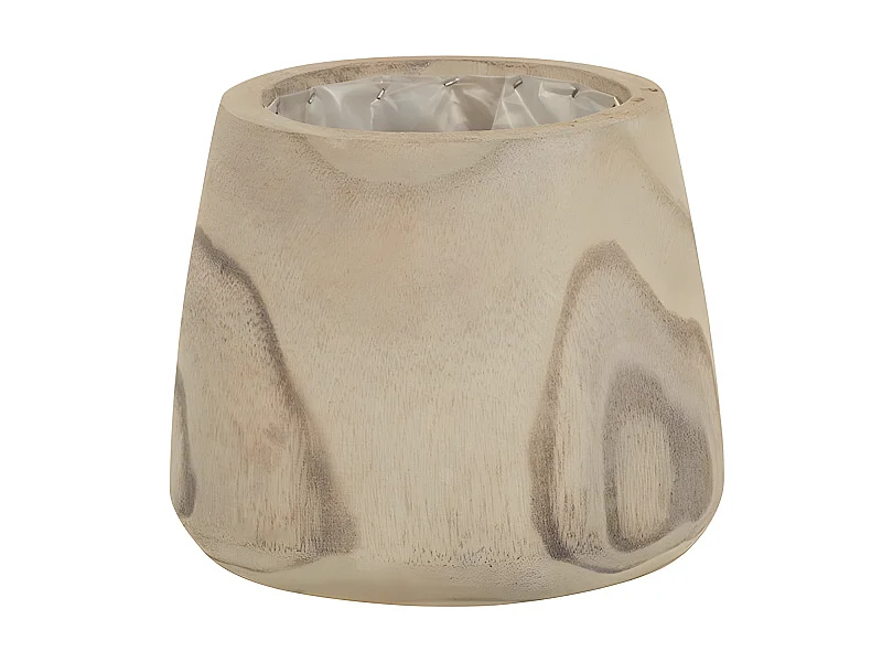 Macetero de madera natural de 15x15x15 cm