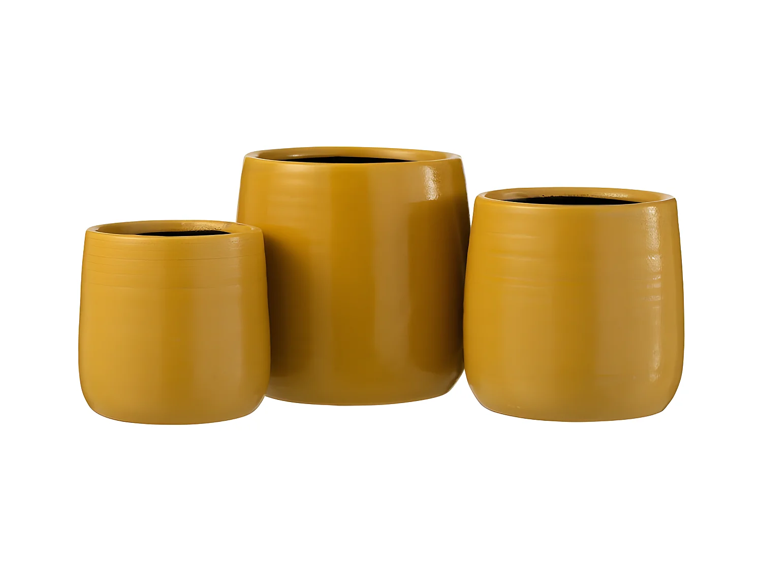 Cache-Pot en Céramique "Uni" 16cm Ocre
