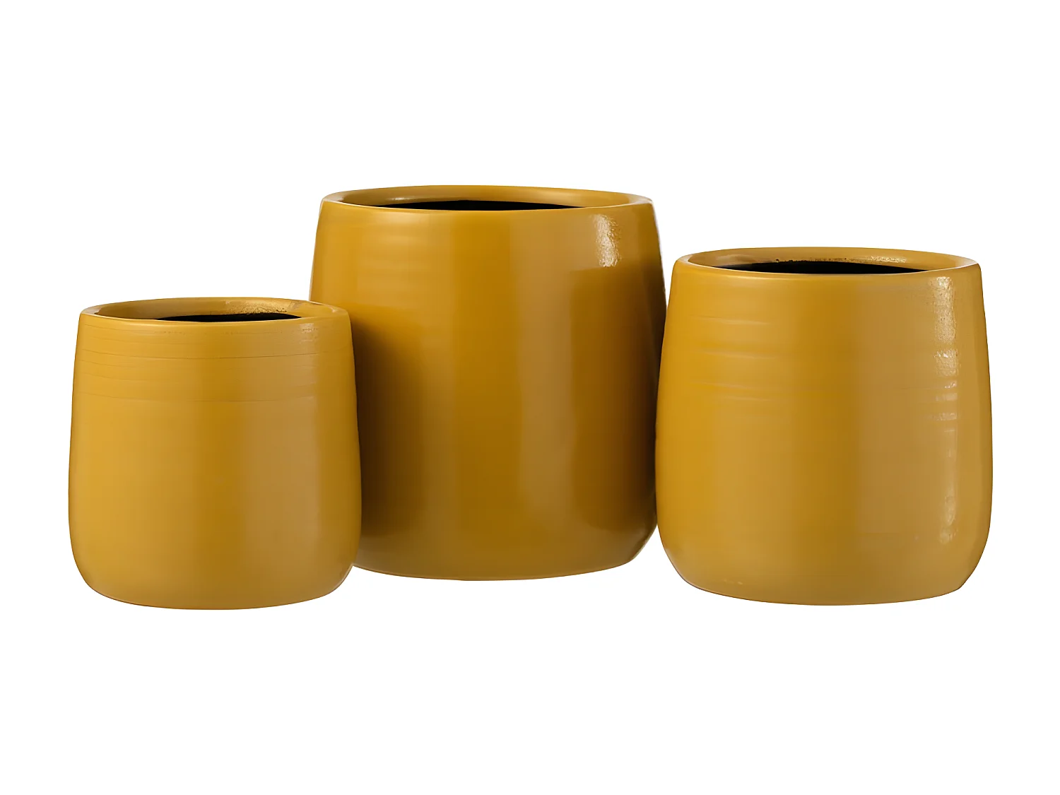 Cache-Pot en Céramique "Uni" 16cm Ocre
