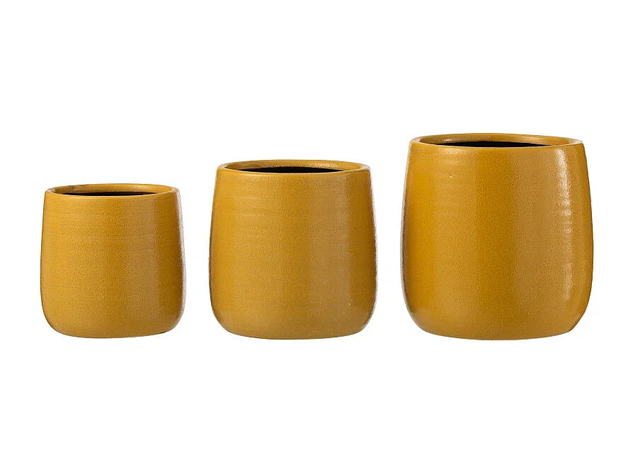 Cache-Pot en Céramique "Uni" 16cm Ocre