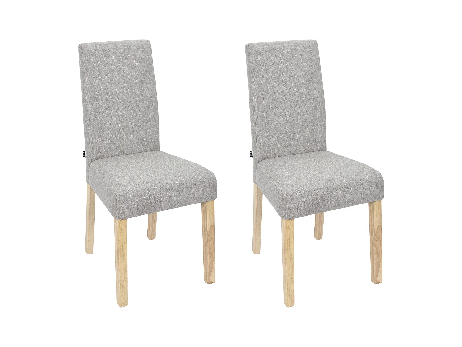 Chaise Lena Gris Clair - Lot De 2