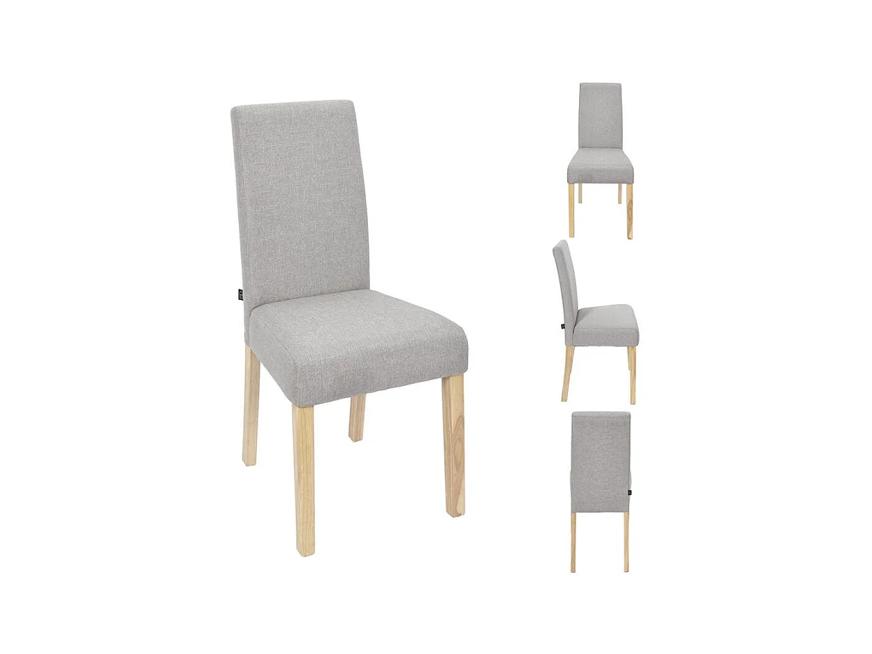 Chaise Lena Gris Clair - Lot De 2