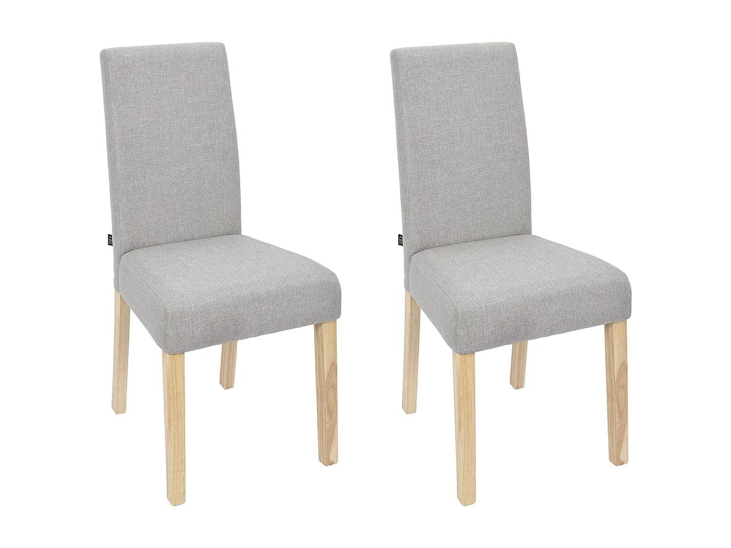 Chaise Lena Gris Clair - Lot De 2