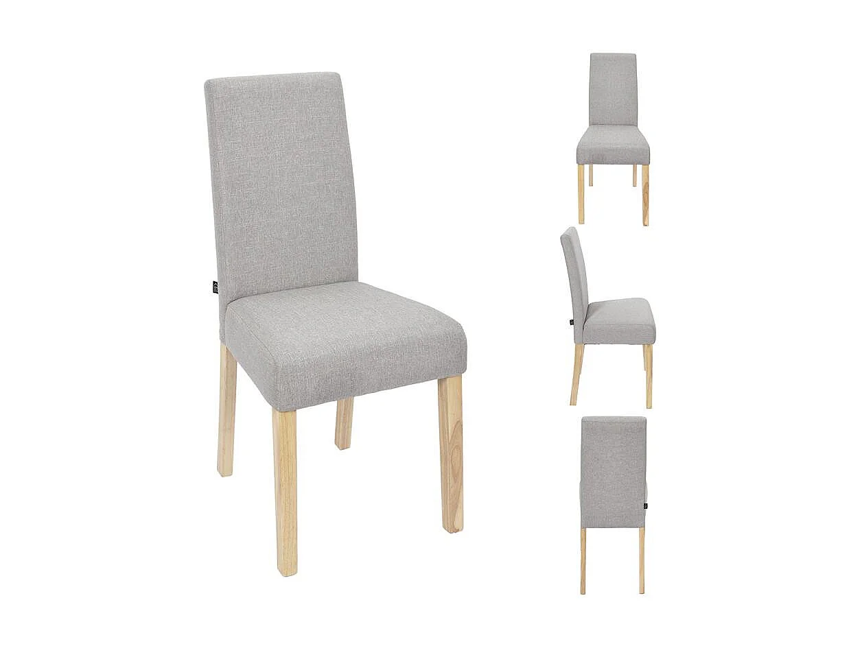 Chaise Lena Gris Clair - Lot De 2