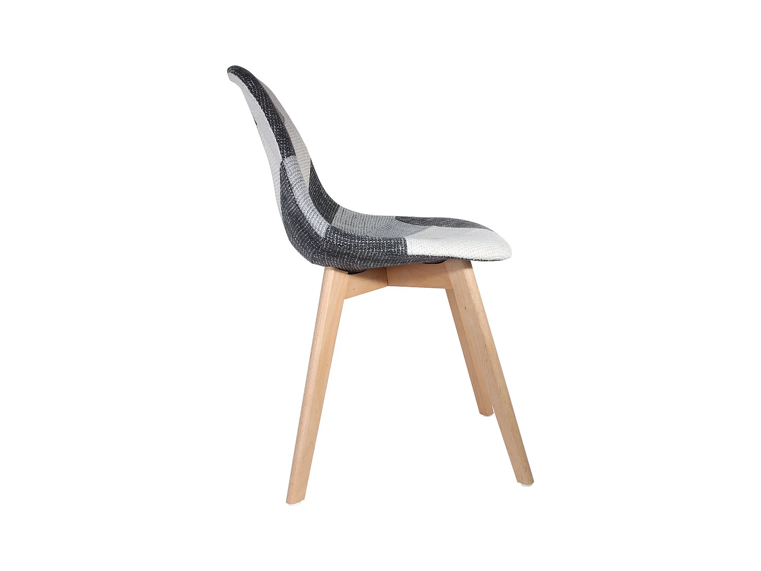 Chaise Scandinave Patchwork Gris - Lot De 2 Multicolore