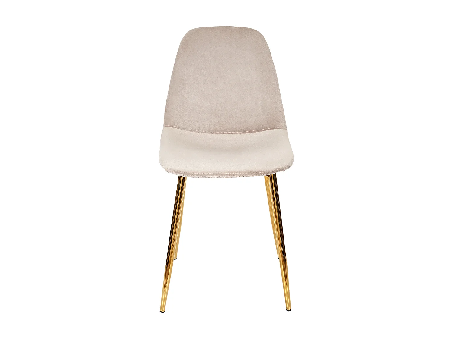 Chaise Pieds Dore - Lot De 4 Gris, Or