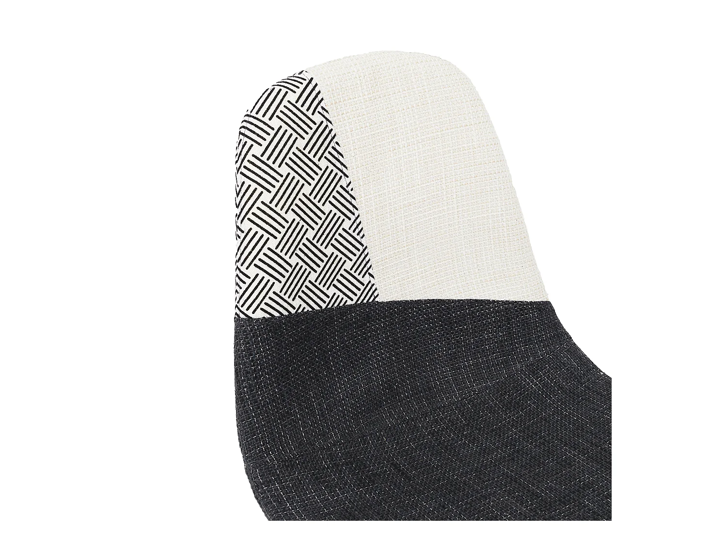 Chaise First Patchwork Noir Et Blanc - Lot De 4