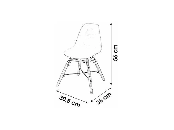 Sedia Bambino Design Scandinavo Blu - Modello Jena Junior