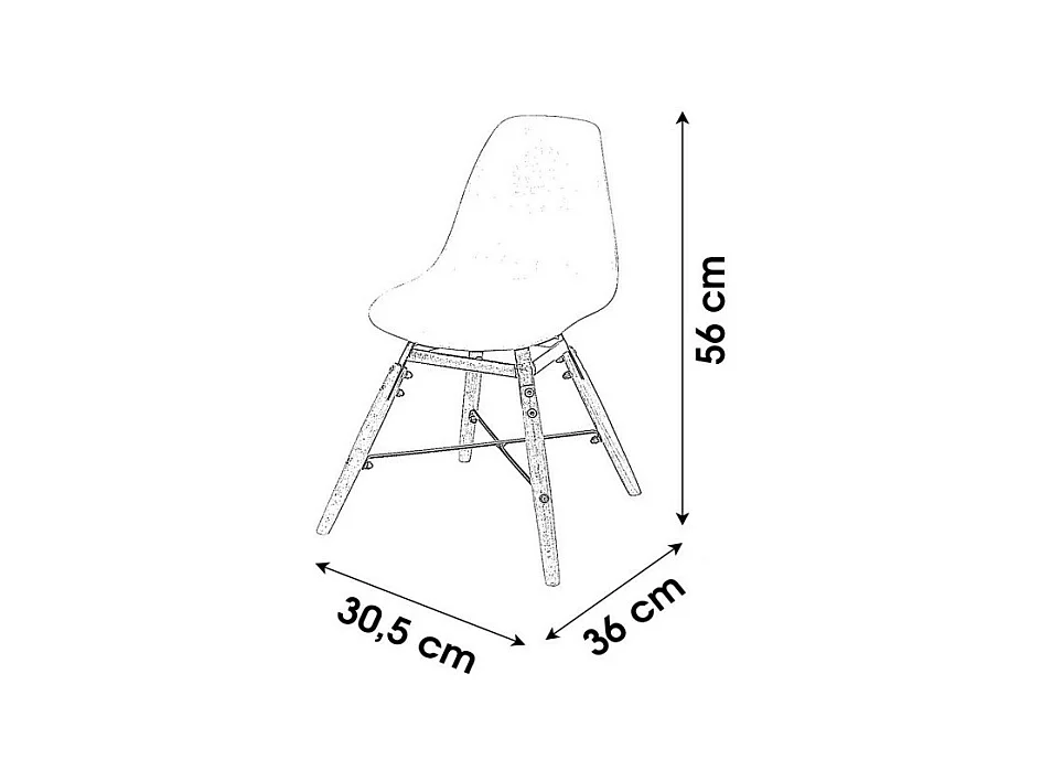 Sedia Bambino Design Scandinavo Blu - Modello Jena Junior