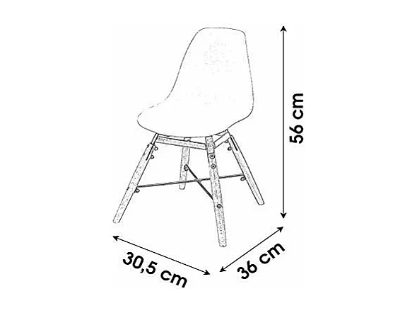 Chaise Enfant Design Scandinave Bleu - Modèle Jena Junior