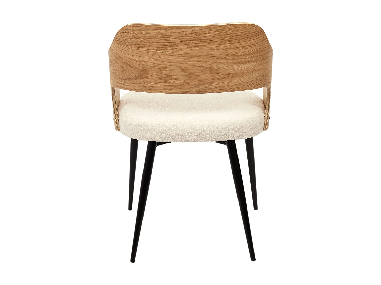 Fauteuil Bouclette Loki - Lot De 2 Marron, Blanc