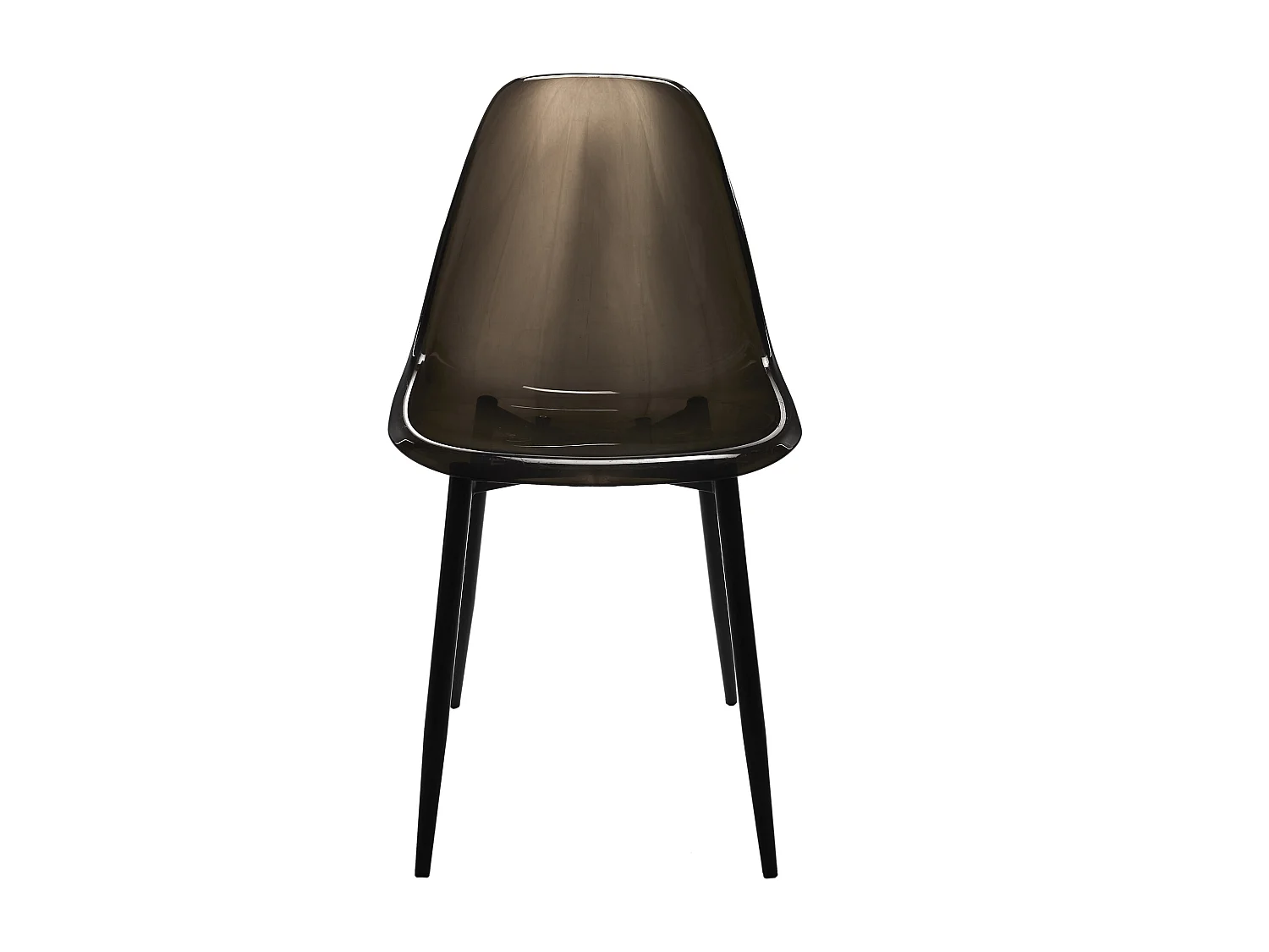 Chaise Transparente Pieds Metal Noir - Lot De 4 Noir