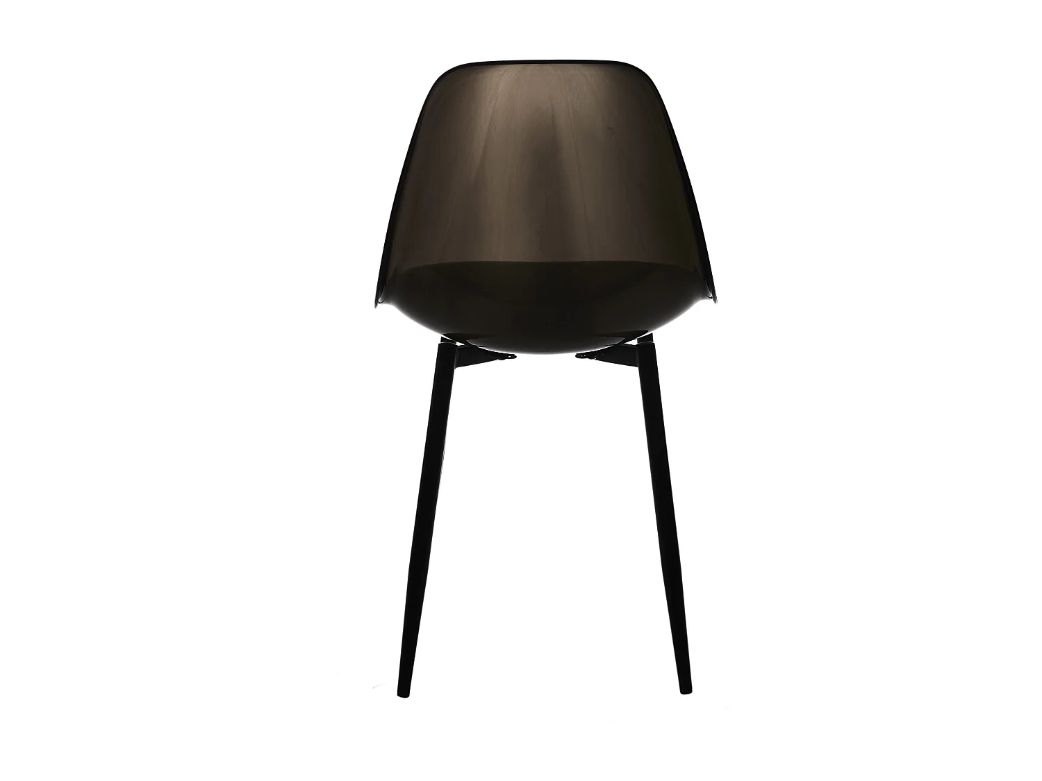 Chaise Transparente Pieds Metal Noir - Lot De 4 Noir