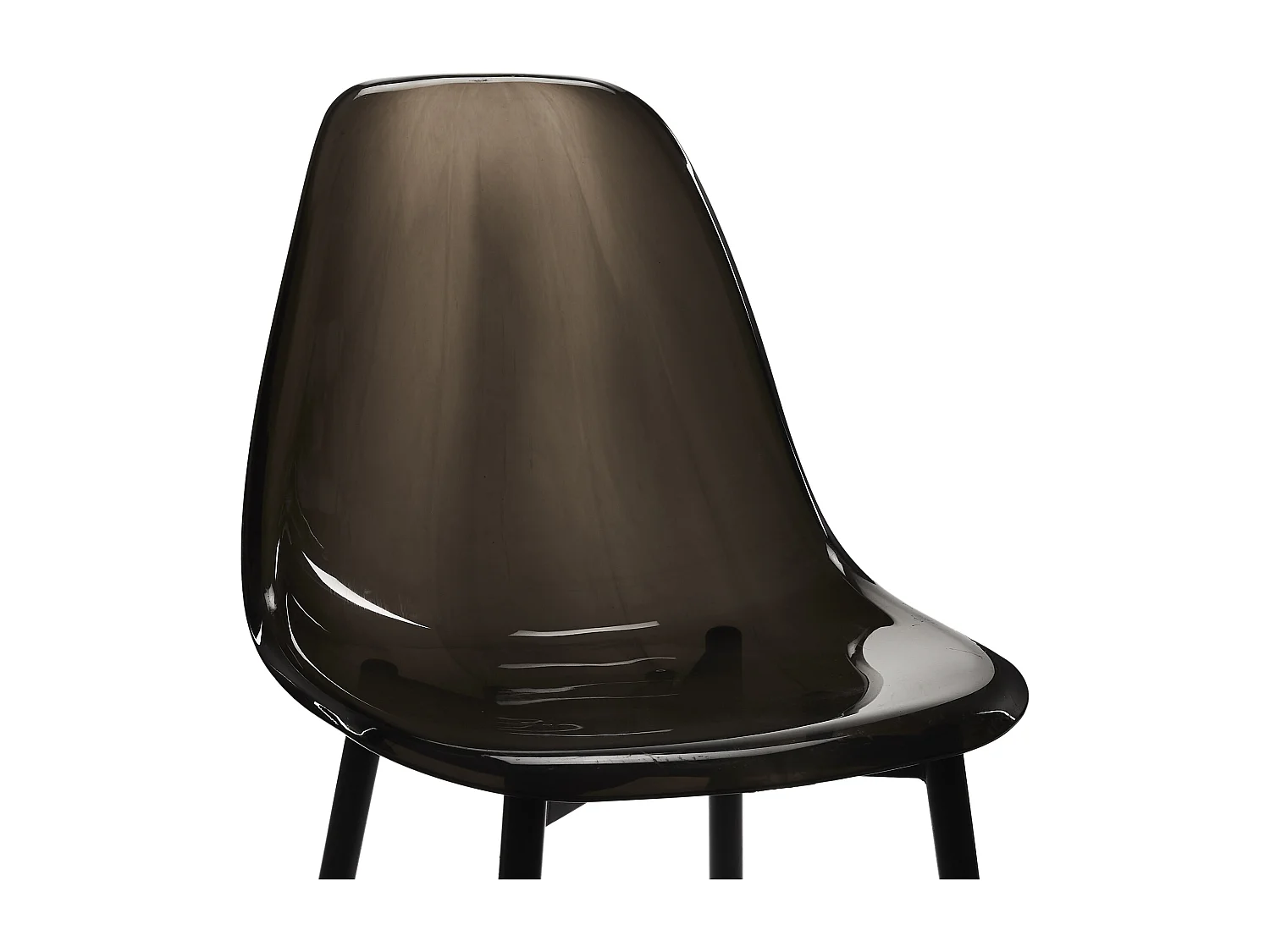 Chaise Transparente Pieds Metal Noir - Lot De 4 Noir