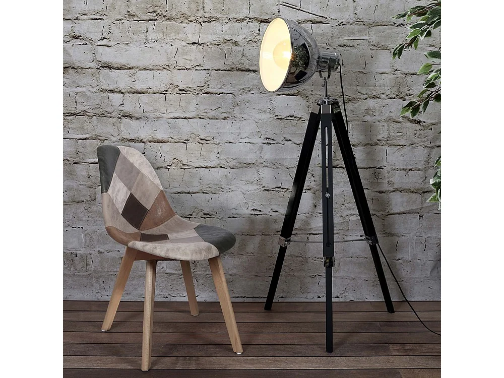 Chaise en bois de hêtre et polypropylène Patchwork