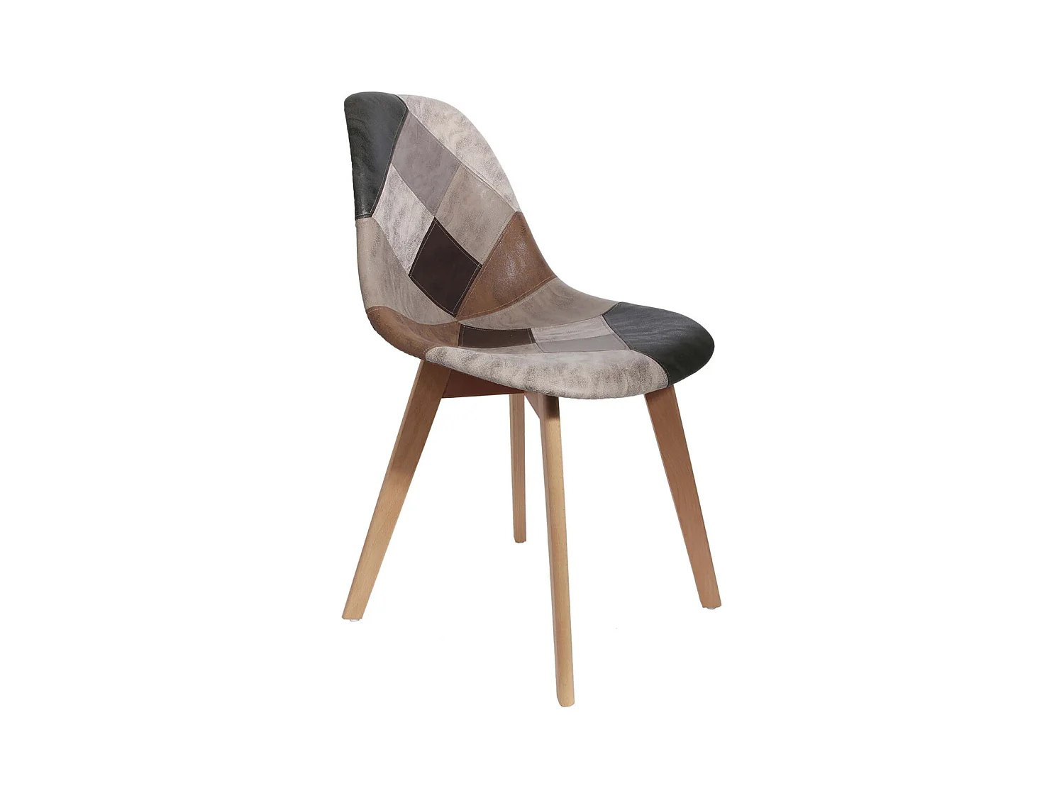 Chaise en bois de hêtre et polypropylène Patchwork