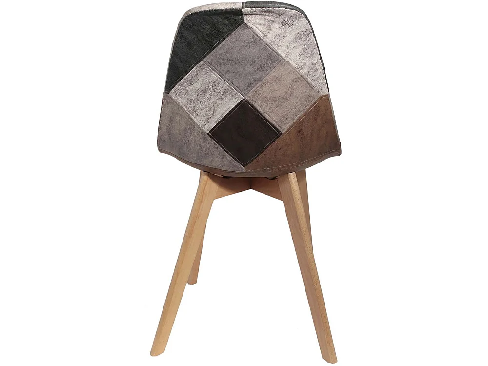Lot de 4 Chaises Patchwork "Colmar" 85cm Gris